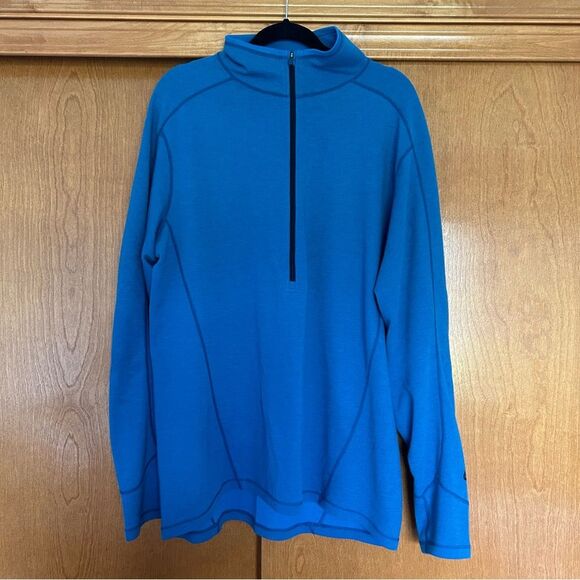 Stio Men's Half-Zip Midweight Pullover Blue Sweatshirt Size XXL - Picture 1 of 9